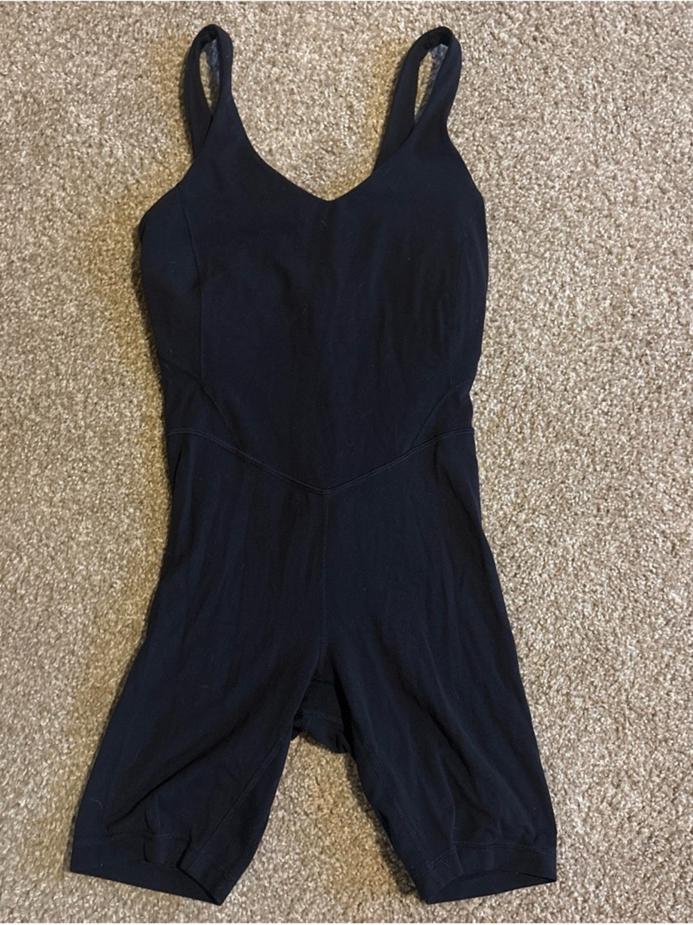Black One-Piece Active Romper